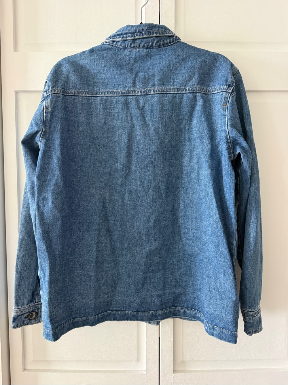 Season French Designer Soft Denim Chore Jacket - Blue - Size S