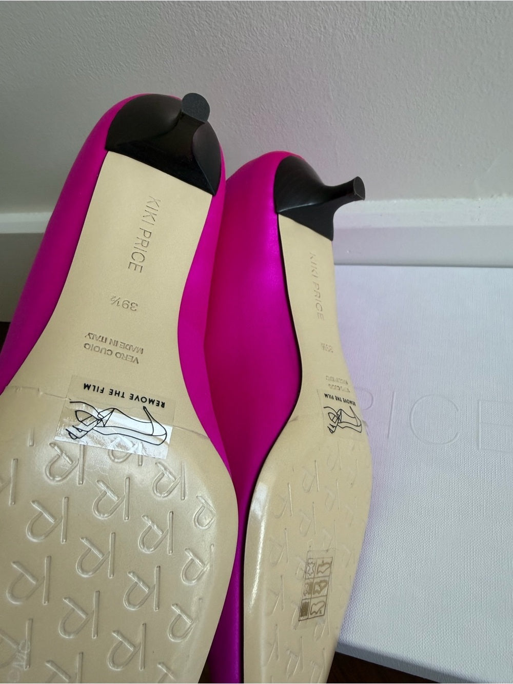 Kiki Price Fuchsia Satin Pointed-Toe Kitten Heels - Size 9 New