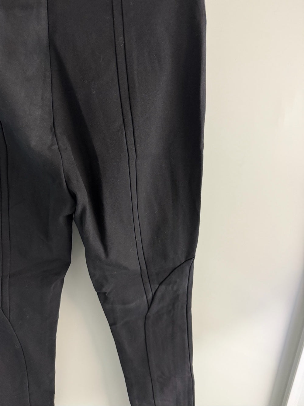 Rag & Bone Black Leather Trim Equestrian Skinny Moto Pants 4