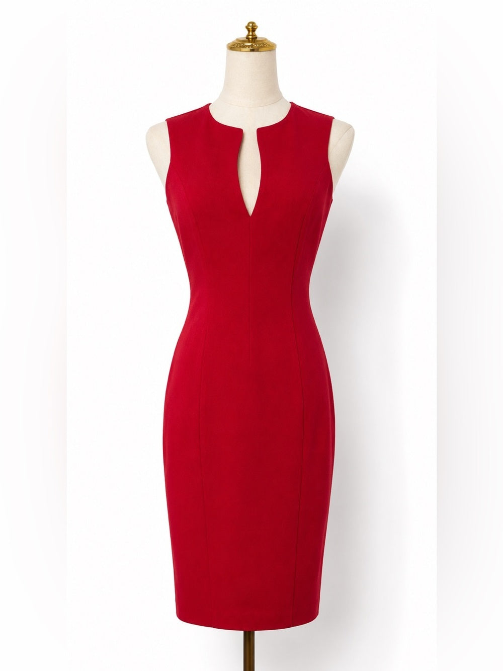 Vintage 90s Armani Jeans Red Shift Dress Size 4 Made in Italy