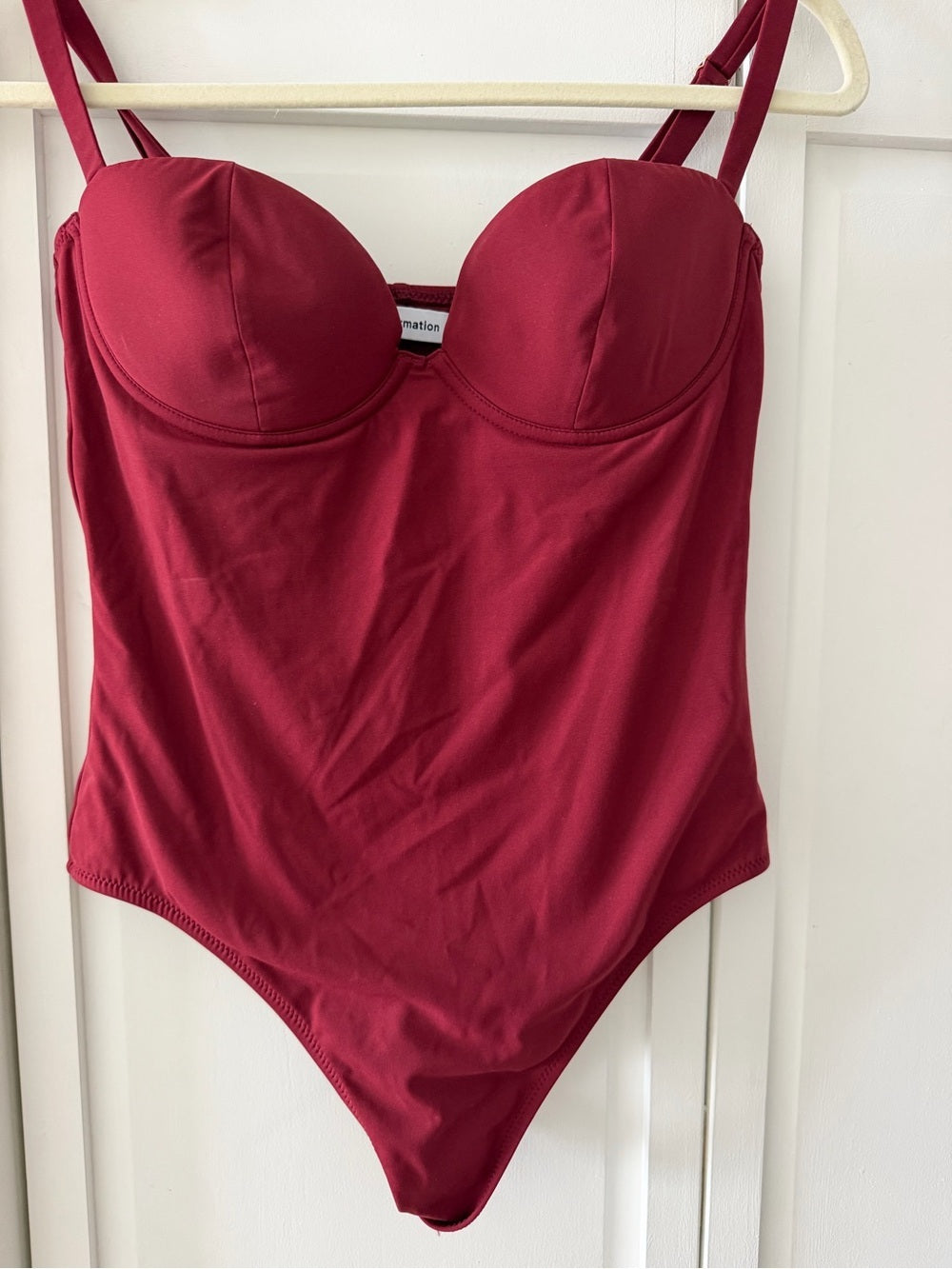 NWOT Reformation Aria Sweetheart Underwire One Piece Swimsuit M