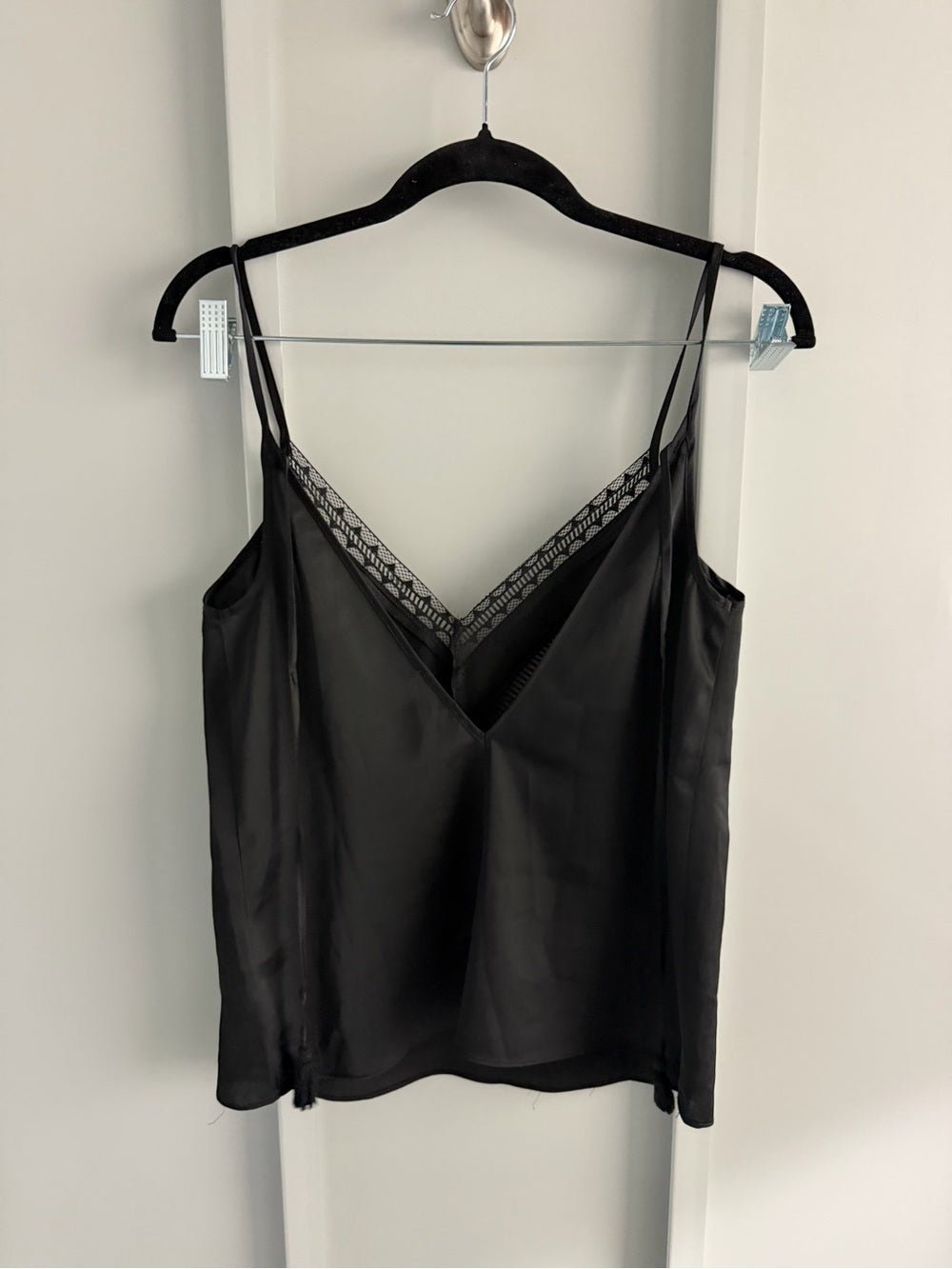 Etam Black Lingerie-Style Camisole with Lace Detail - Size Small Like new - Studio Edition