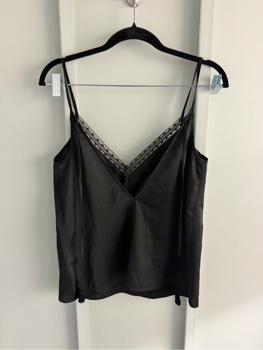 Etam Black Lingerie-Style Camisole with Lace Detail - Size Small Like new - Studio Edition