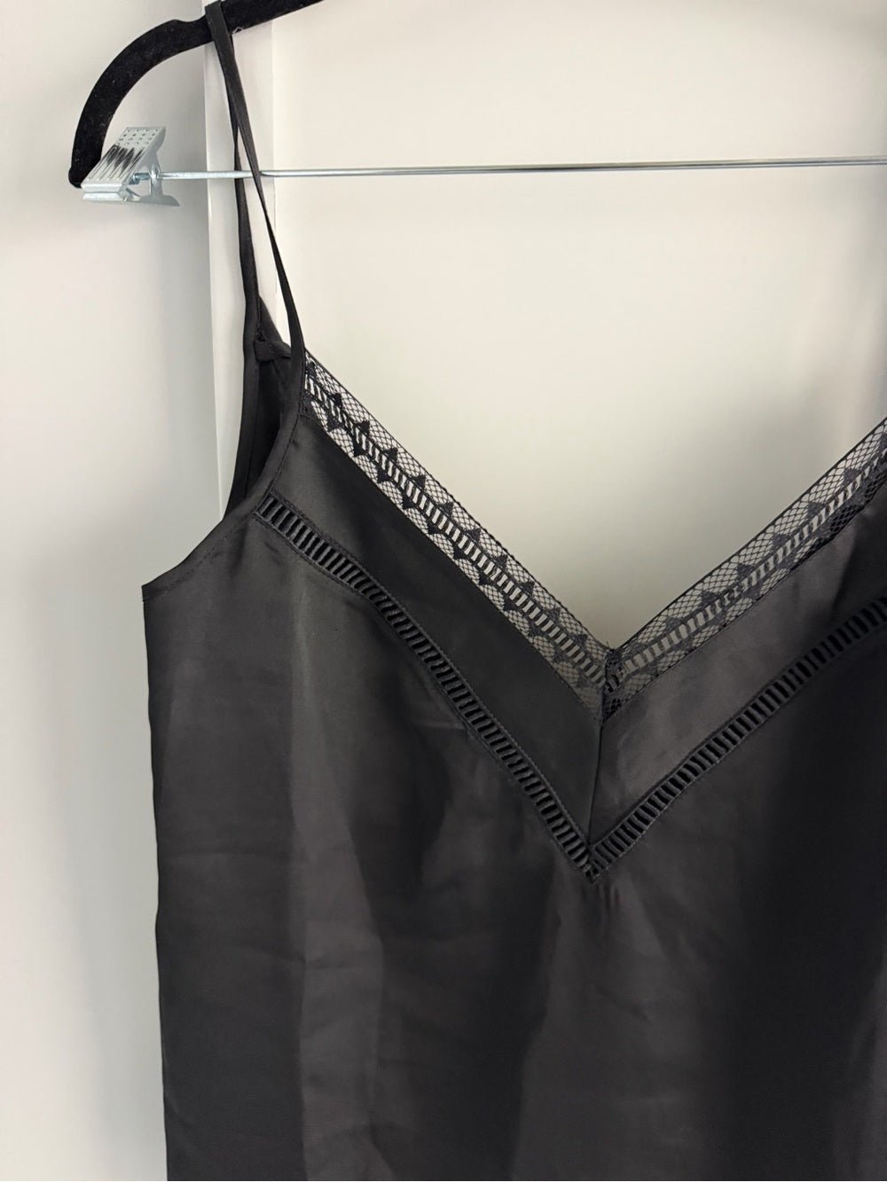 Etam Black Lingerie-Style Camisole with Lace Detail - Size Small Like new - Studio Edition