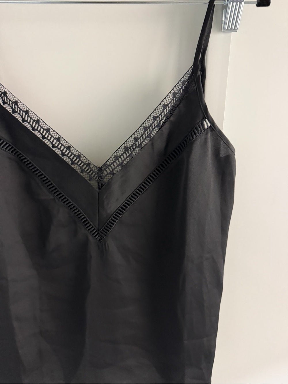 Etam Black Lingerie-Style Camisole with Lace Detail - Size Small Like new - Studio Edition