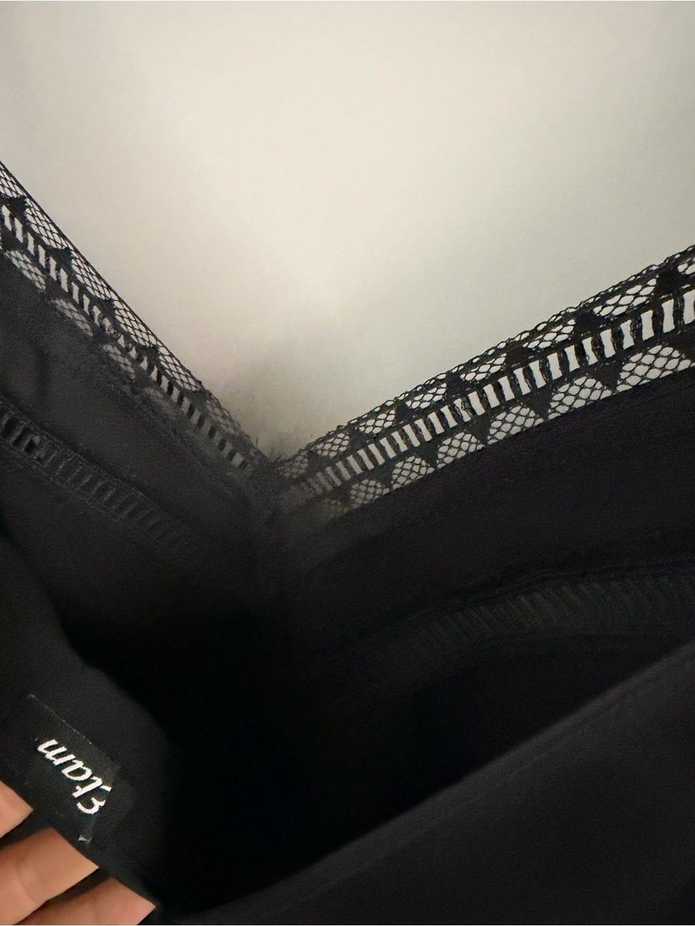 Etam Black Lingerie-Style Camisole with Lace Detail - Size Small Like new - Studio Edition