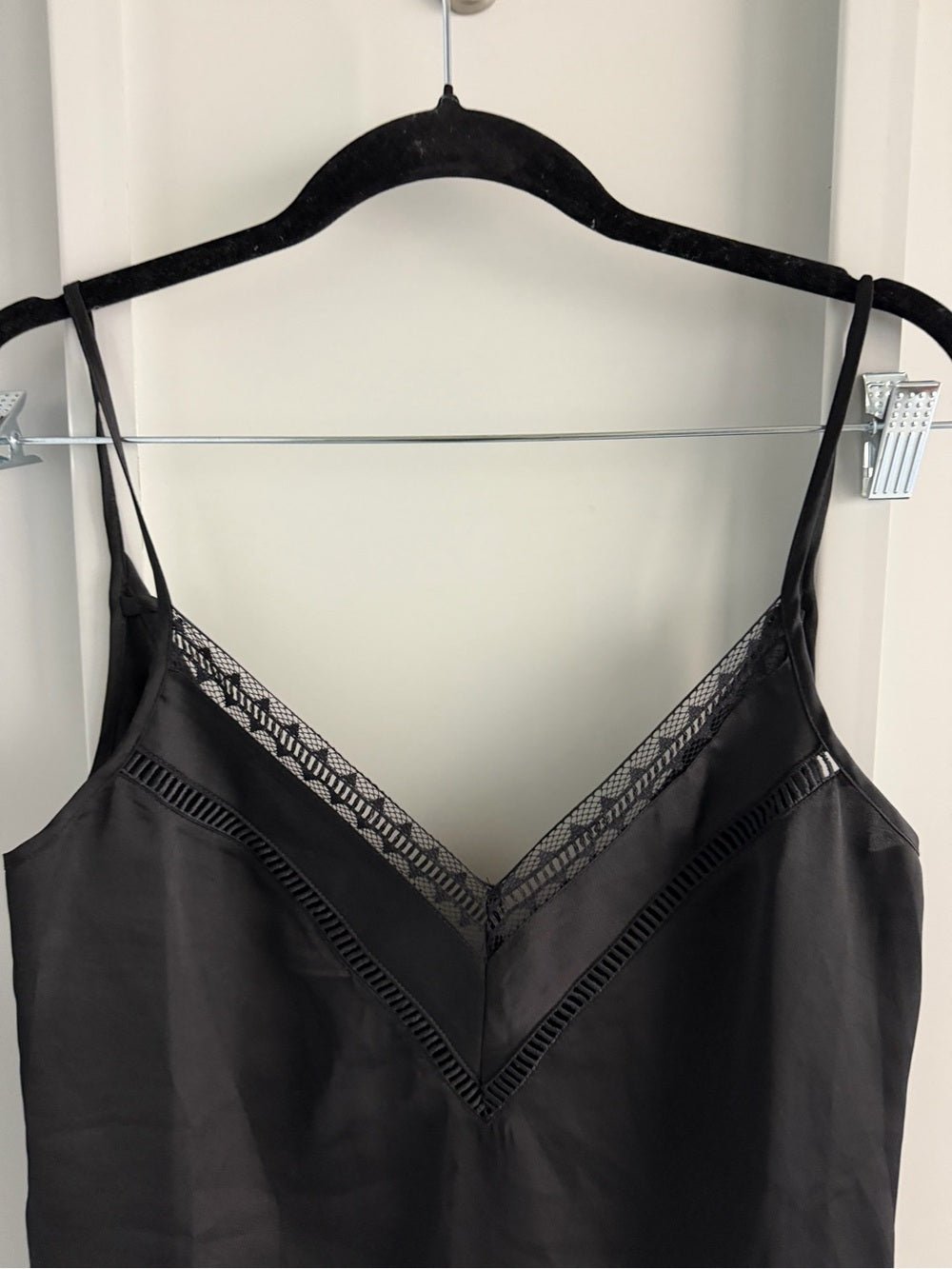 Etam Black Lingerie-Style Camisole with Lace Detail - Size Small Like new - Studio Edition