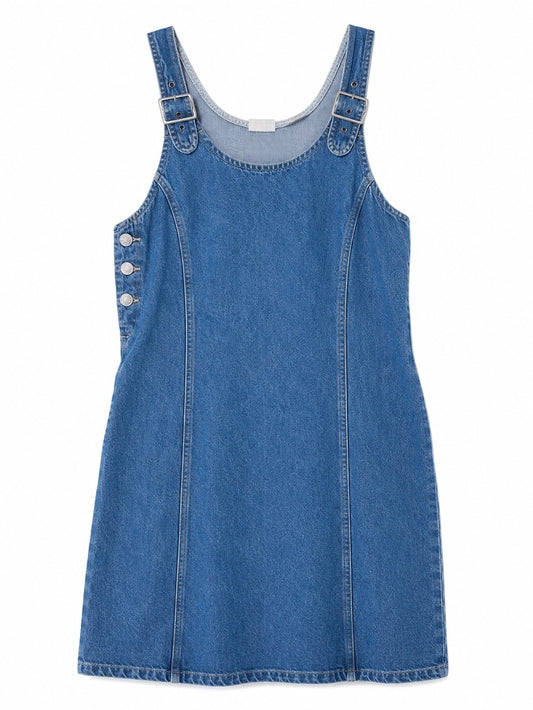 Vintage Levi's Two Horse Brand Denim Pinafore Dress - Blue - Size XS