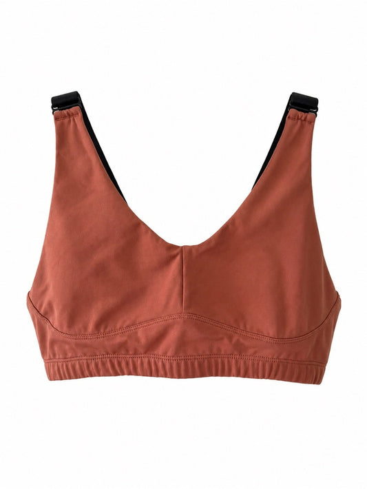 Varley Adjustable Strap Sports Bra Size Rust Medium Support XS