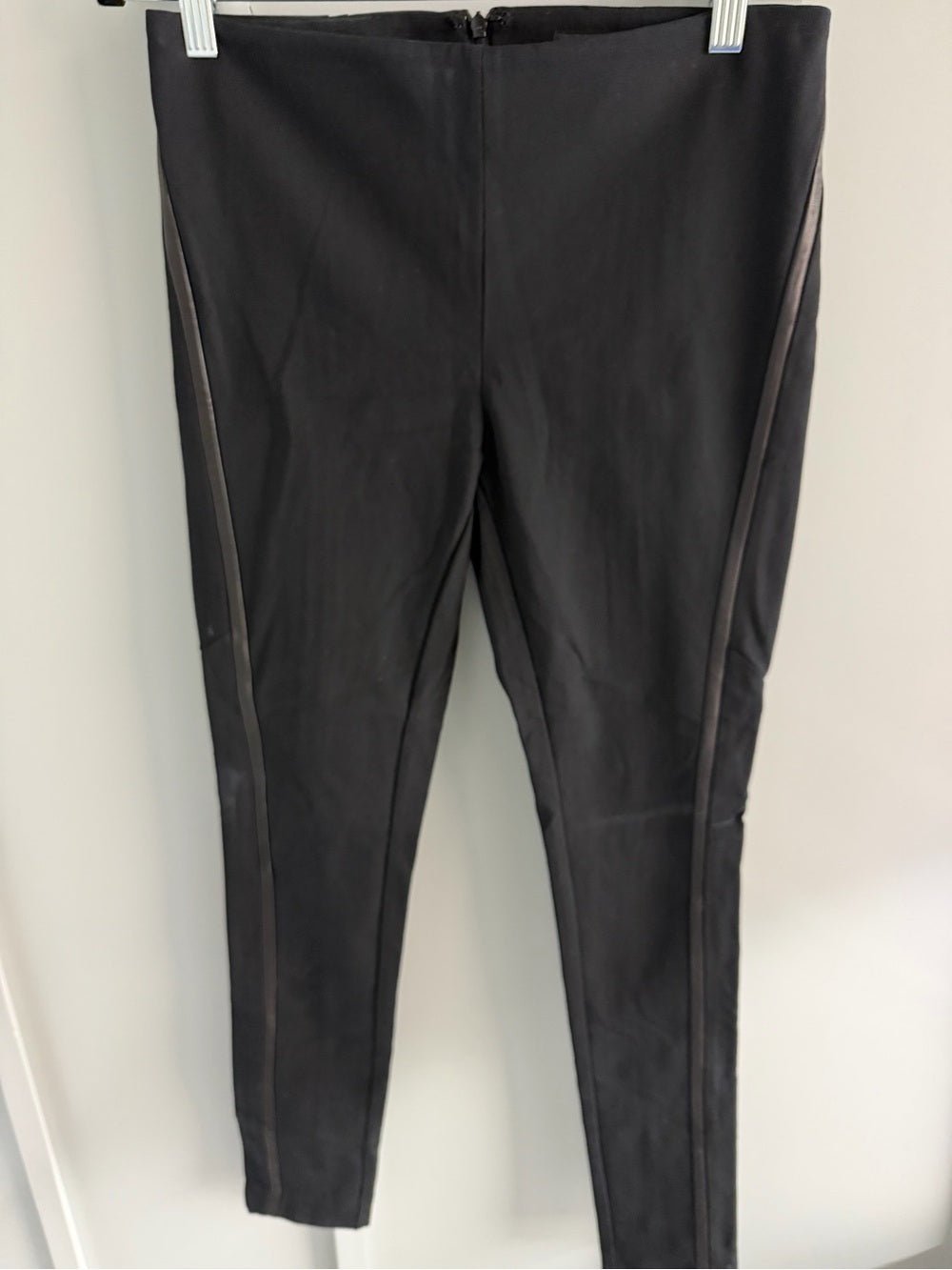 Rag & Bone Black Leather Trim Equestrian Skinny Moto Pants 4 - Studio Edition