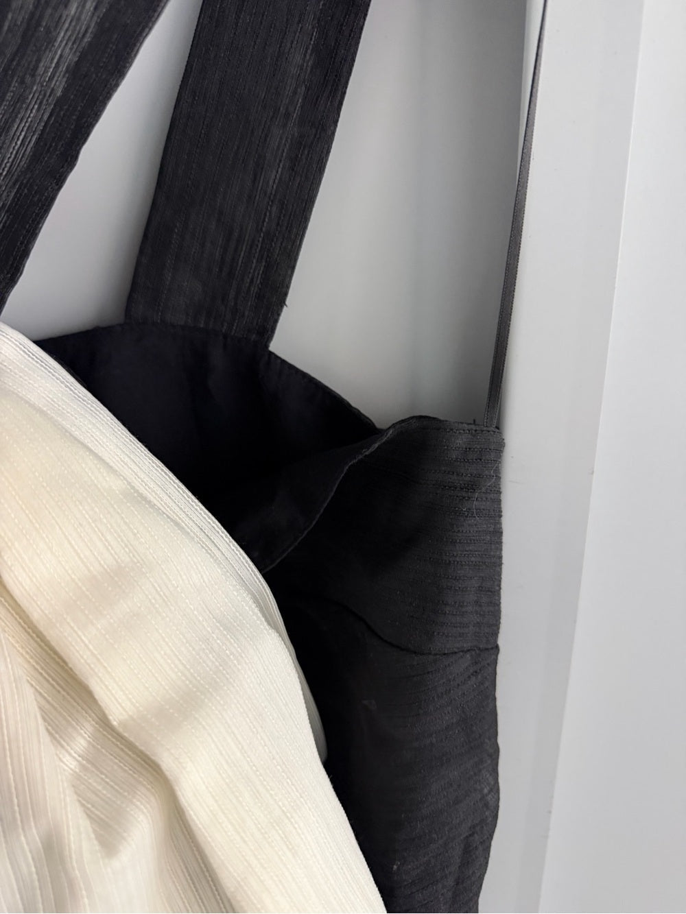 Sunday in Brooklyn Black Contrast Cream Bow Back Top L - Studio Edition