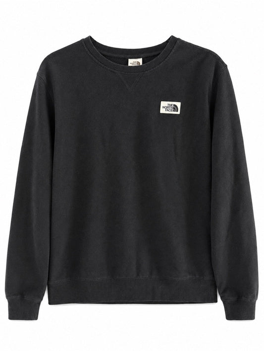 The North Face Black Patch Crew Neck Sweatshirt Men's Size M - Studio Edition