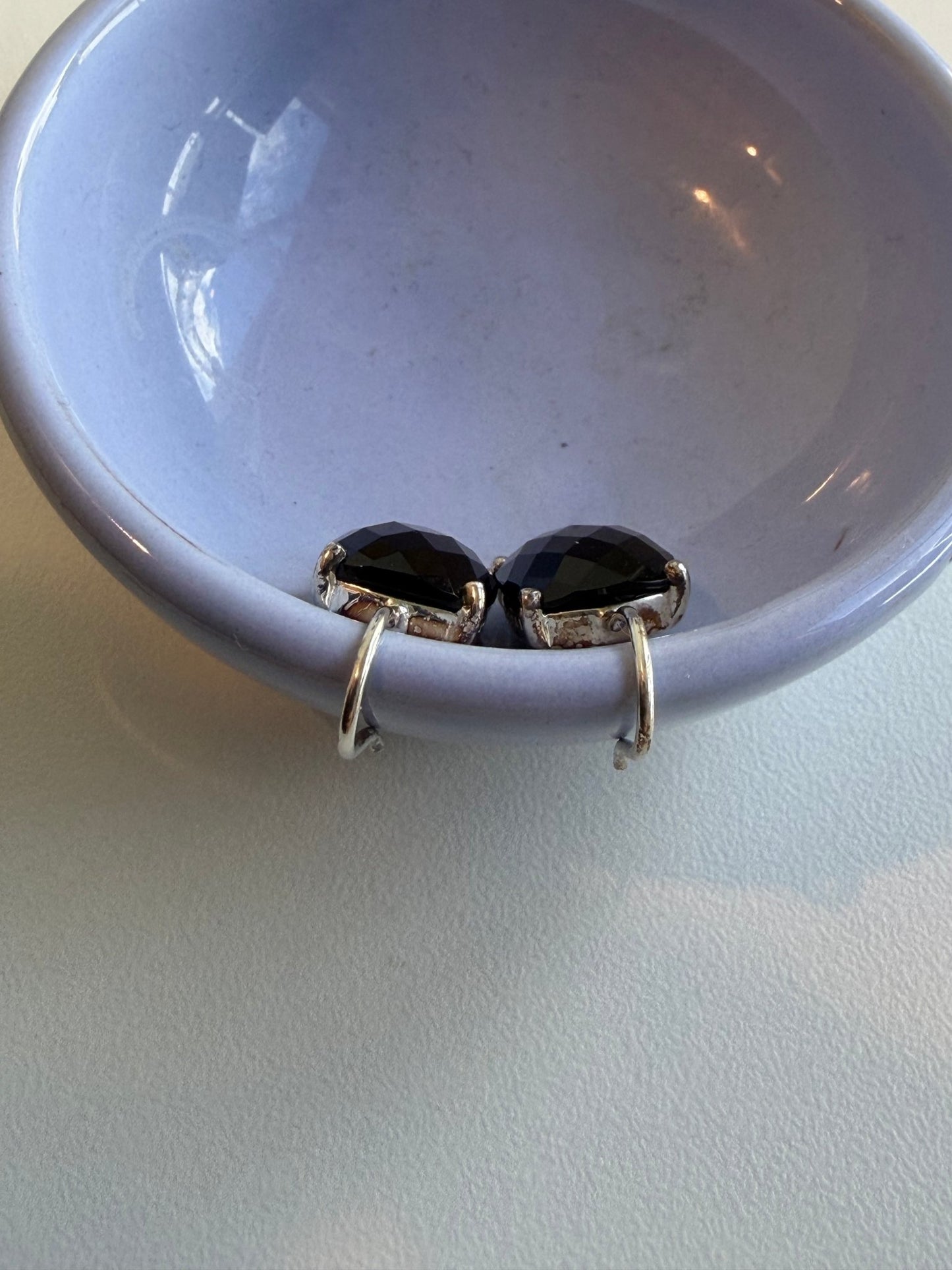 Thomas Sabo Sterling Silver Black Onyx Drop Earrings – 1" Cushion Cut - Studio Edition