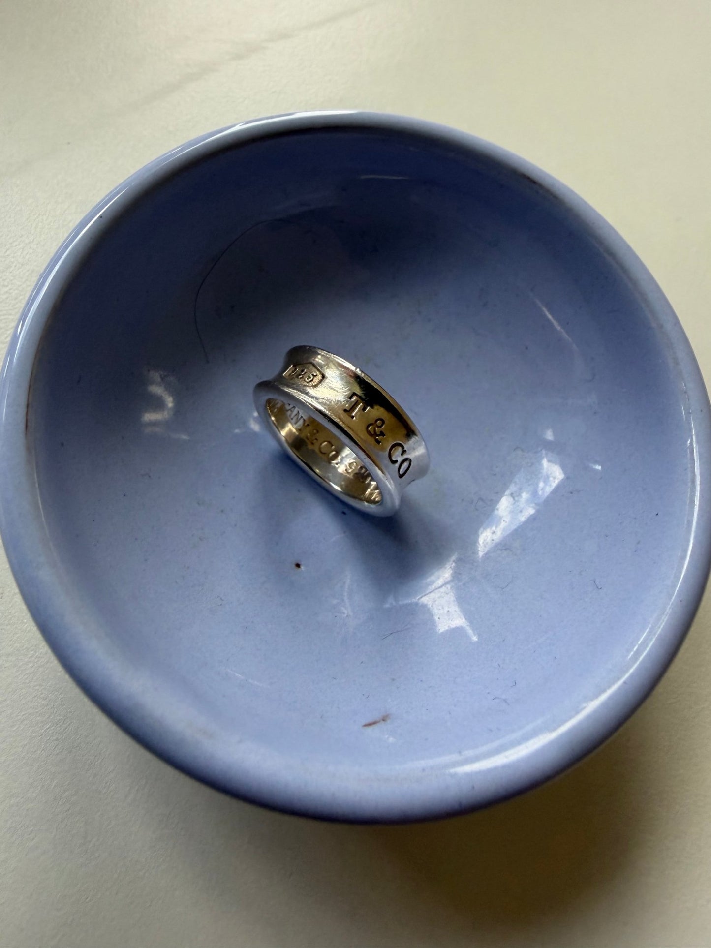 Tiffany & Co. Sterling Silver 1837 Concave Band Ring - Size 6 - Studio Edition