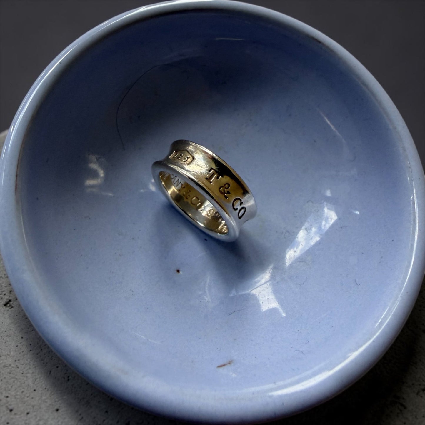 Tiffany & Co. Sterling Silver 1837 Concave Band Ring - Size 6 - Studio Edition