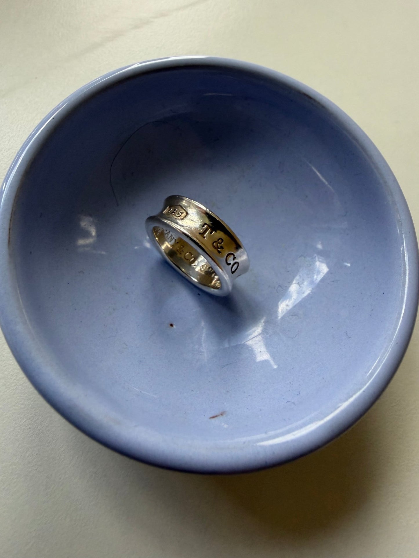 Tiffany & Co. Sterling Silver 1837 Concave Band Ring - Size 6 - Studio Edition