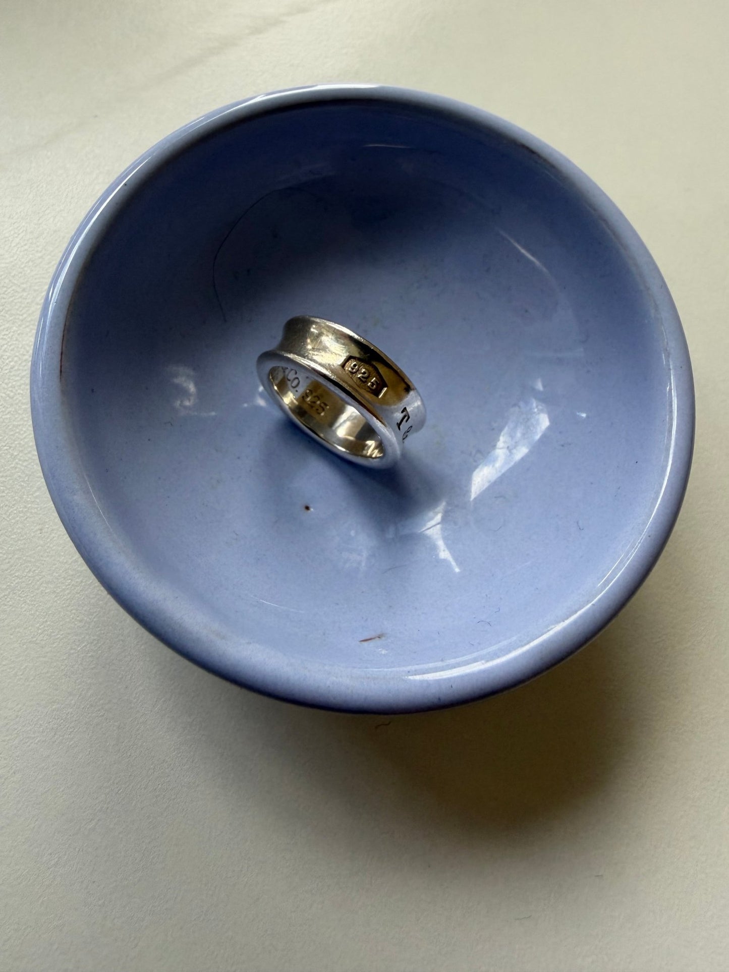 Tiffany & Co. Sterling Silver 1837 Concave Band Ring - Size 6 - Studio Edition