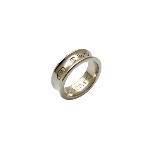Tiffany & Co. Sterling Silver 1837 Concave Band Ring - Size 6 - Studio Edition