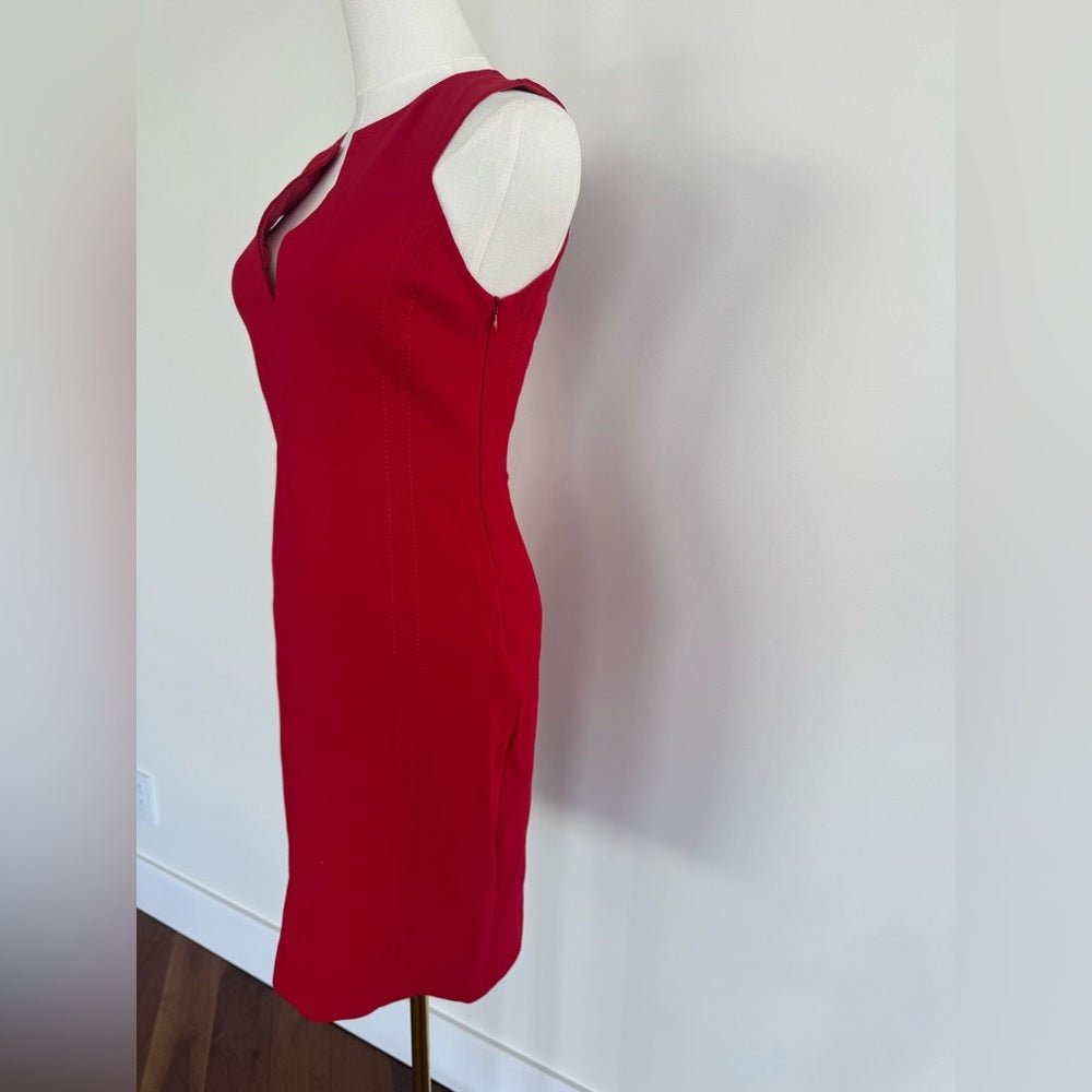 Vintage 90s Armani Jeans Red Shift Dress Size 4 Made in Italy - Studio Edition