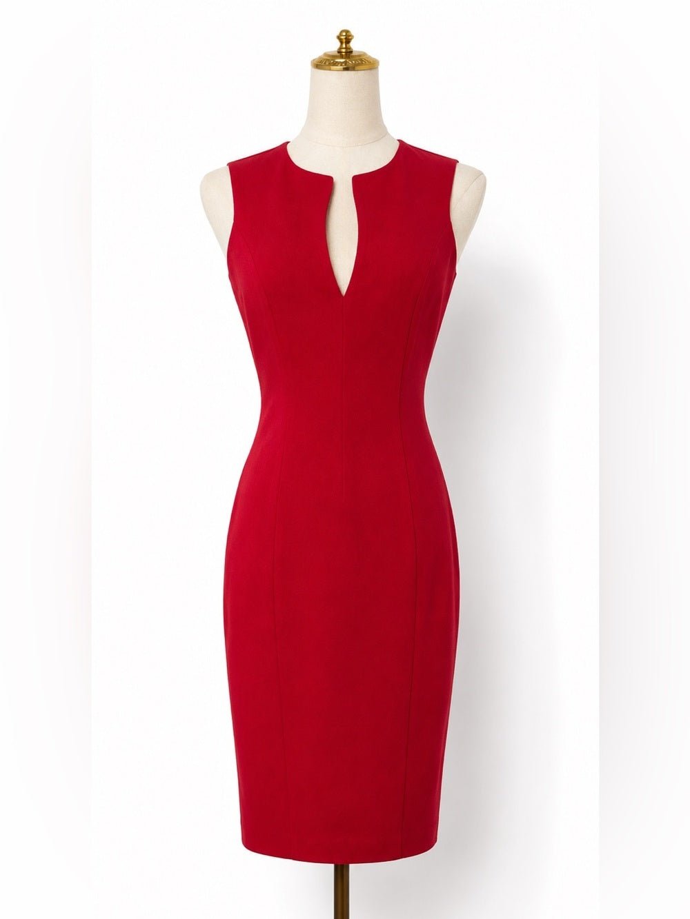 Vintage 90s Armani Jeans Red Shift Dress Size 4 Made in Italy - Studio Edition