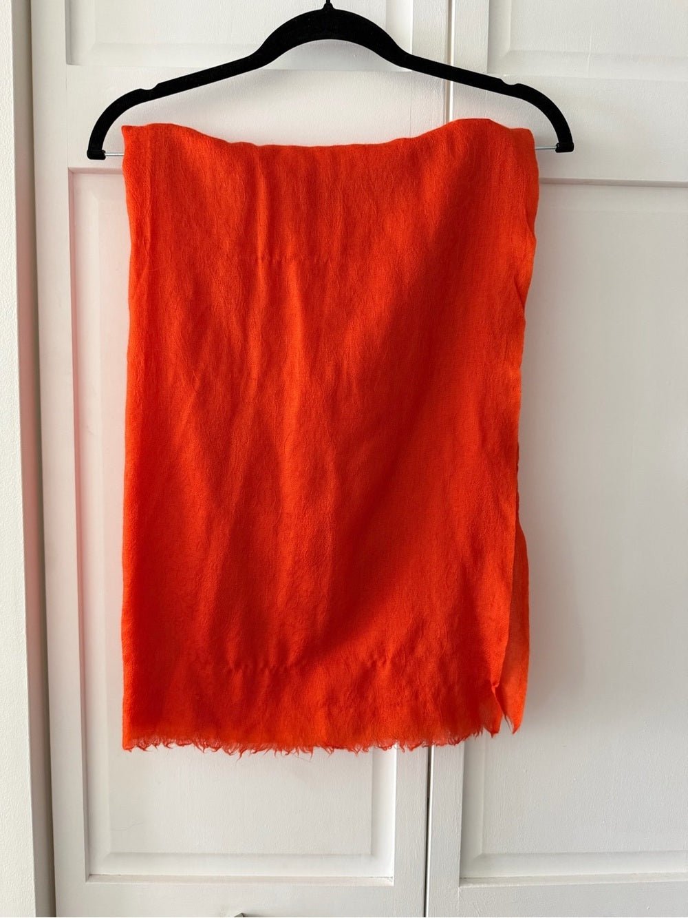 Vintage Orange Paisley Damask Pashmina Shawl Scarf European Luxury Wrap - Studio Edition